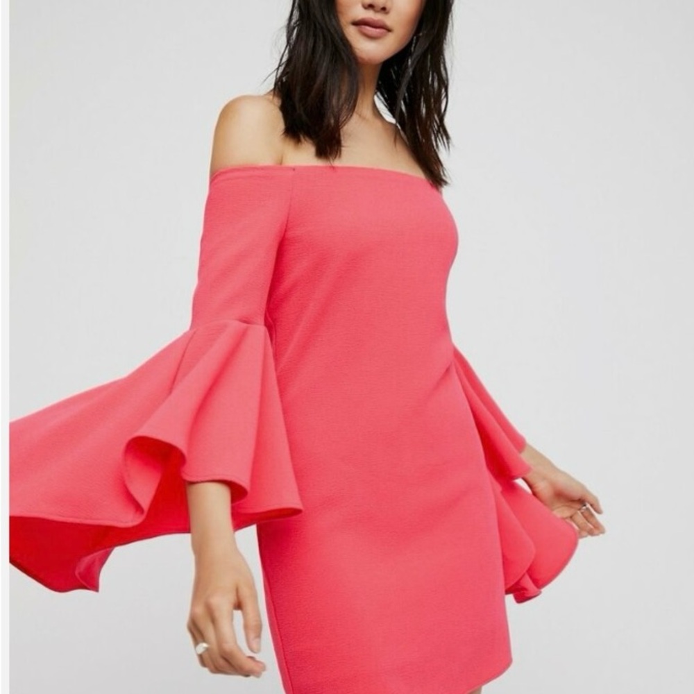 Elegant Off-Shoulder Pink Dress